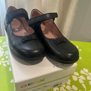 Geox Black Mary Jane Dress Shoes for Kids